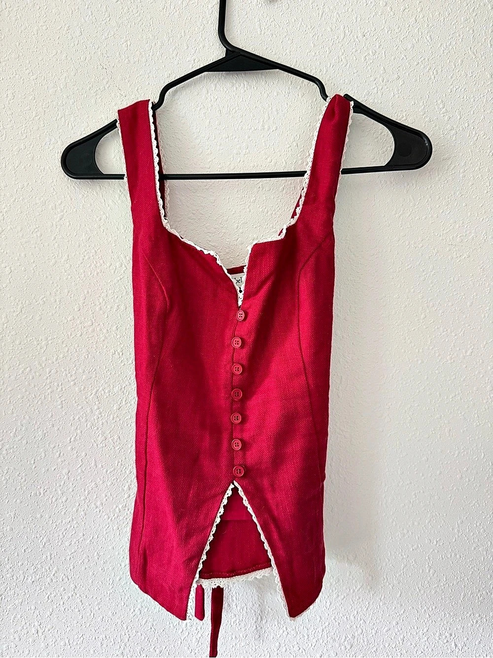 Sofie the Label Red Tie-Back Top Size XS